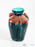 Copper-plated turquoise vase