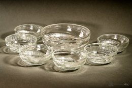 glass salad set