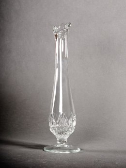 Vase with a leaf Ząbkowice Glassworks