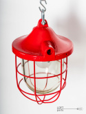 czerwona lampa loft