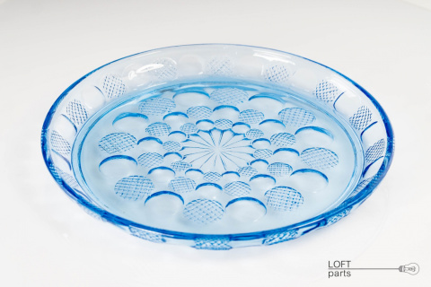 glass blue tray