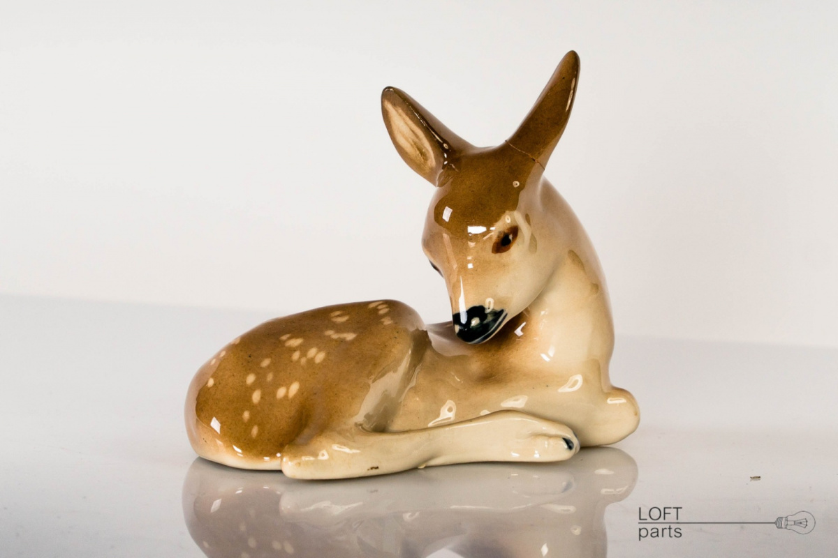 figurine deer porcelain chodzież