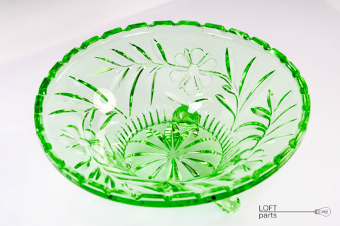 green bowl pressed glass green bowl pressed glass