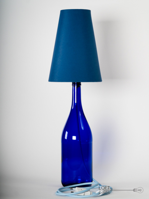 glass lamp with lampshade