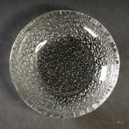 Saucer ''Ice grit'' Glassworks Prądniczanka