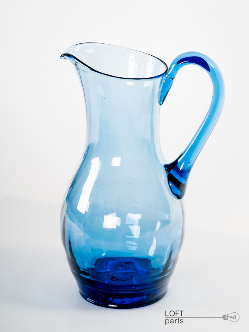 blue glass jug