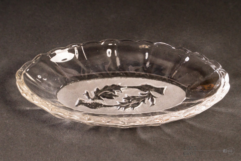 Herring plate Thistles Ząbkowice Glassworks
