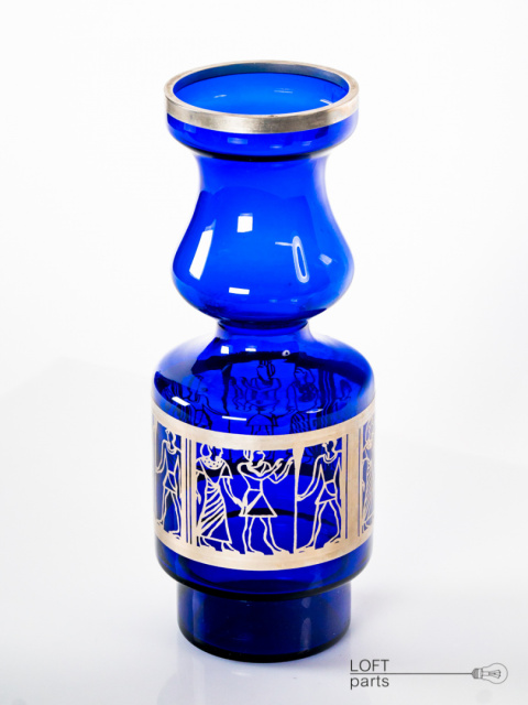 Cobalt vase with braid hortensja Cobalt vase with braid hortensja