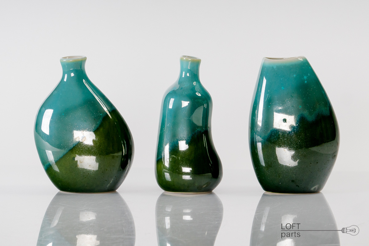 set of ceramic vases