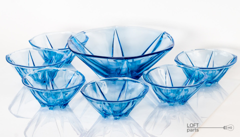Set of bowls glassworks Ząbkowice Set of bowls glassworks Ząbkowice