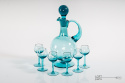 carafe with Salgótarján Glassworks glasses