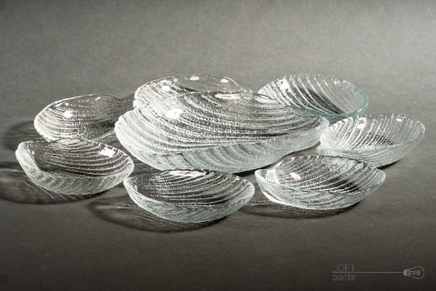 Herring plates Shell Glassworks Ząbkowice Herring plates Shell Glassworks Ząbkowice