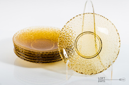 Saucers ''Ice Grit'' Prądniczanka Glassworks