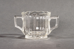 Old Glass Sugar Bowl