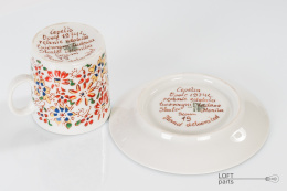 Cup and saucer Cepelia Opole Porcelain ZPS Karolina