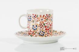 Cup and saucer Cepelia Opole Porcelain ZPS Karolina