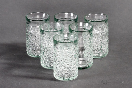 Glasses ''Ice grit'' Prądniczanka Glassworks