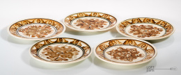 Set of plates Faience Plant Koło