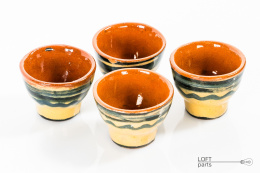 stoneware egg glasses