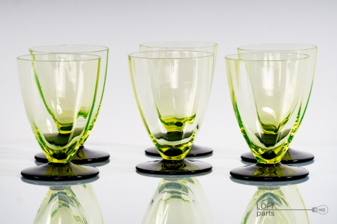 Uranium glasses art deco hortensja