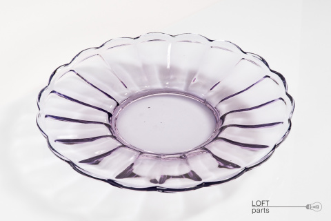 glass amethyst platter