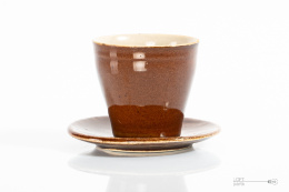 ceramic mug with saucer