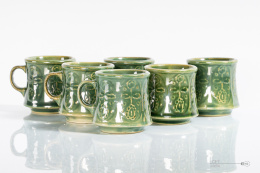 SET OF MUGS CERAMIC WORKS BOLESŁAWIEC