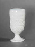 Glass cup vase lattimo