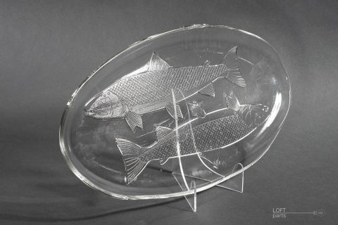 large colorless platter