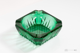 Glass Emerald Ashtray