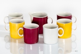 Cups and milk jug ''Milo'' ZPS Karolina designed by J. Adam Sadulski