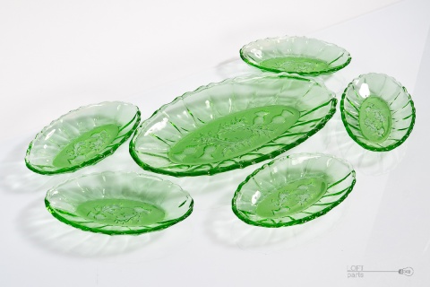 herring plates 1279 Ząbkowice Glassworks herring plates 1279 Ząbkowice Glassworks