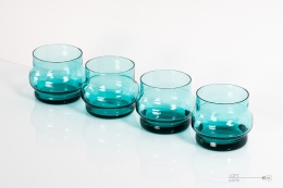 set of turquoise glasses