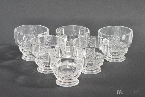 komplet pucharków huta szkła hortensja