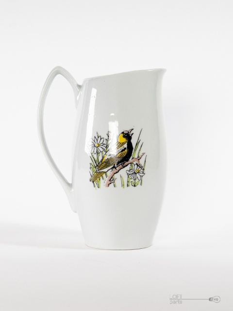 dzbanek z sikorką porcelana chodzież