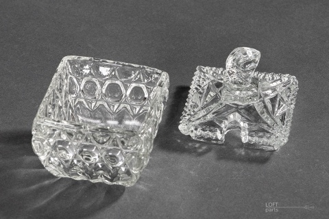 szklana musztardniczka vintage