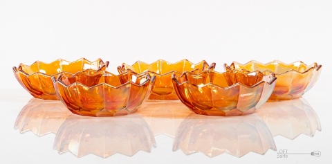 komplet salaterek z palmą hortensja