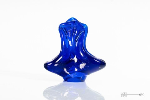 szklany kobaltowy serwetnik