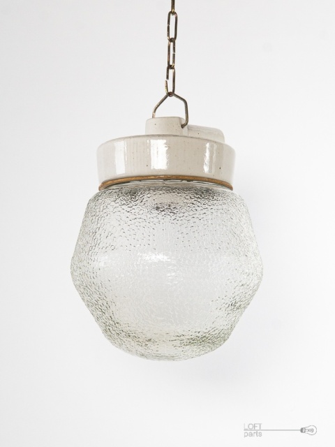 lampa ceramiczna wisząca prl