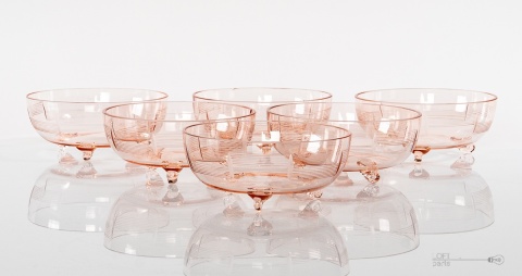 komplet szklanych salaterek