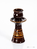ceramiczny świecznik ludowy