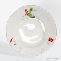 głęboki talerz z gąską porcelana chodzież