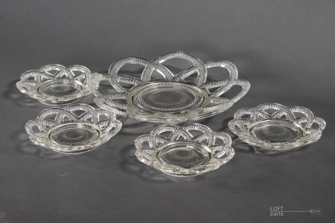 Platter and plates glassworks Szczakowa