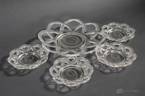 Jawlock Glassworks dessert set