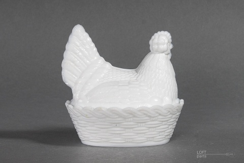 biała średnia kura huta szkła ząbkowice