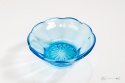 Glass turquoise salad bowl