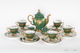 coffee set fryderyka golden leaf
