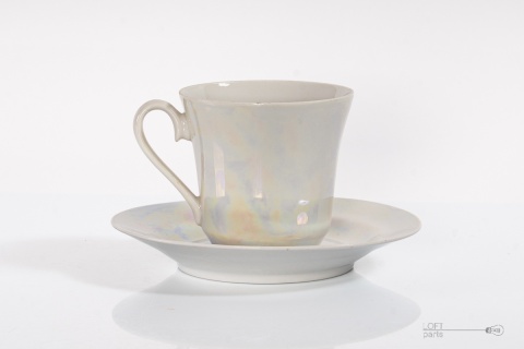 filiżanka ze spodkiem porcelana bogucice