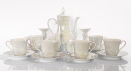 iryzowany serwis kawowy porcelana bogucice