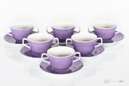 komplet bulionówek porcelana wałbrzych